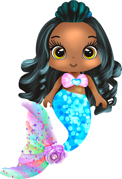 Lovely mermaid cartoon character for baby girl